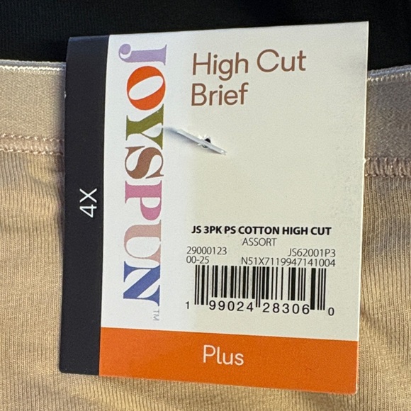 NWT JOYSPUN two sets of 3 high cut briefs Stylish Briefs Set with Patterns - Picture 3 of 3